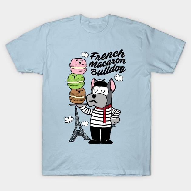 French Macaron Bulldog T-Shirt by ArtOfCheriOng